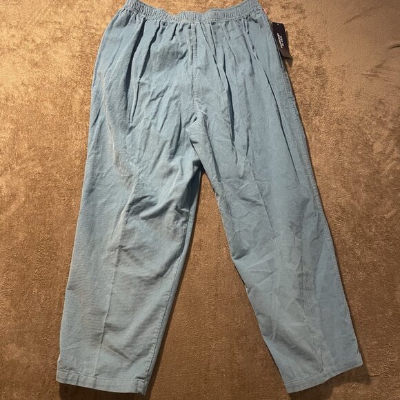 NWT Woman Within Pants Womens 18WP Classic Corduroy Light Blue Pull On Stretch - Picture 3 of 8